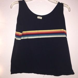 navy blue rainbow tank